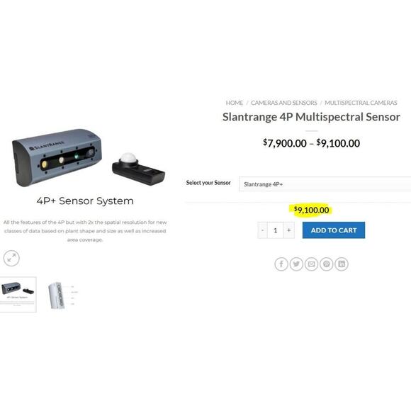 Slantrange 4P Plus Multispectral Pro Drone Sensor Camera Aerial System w/ Case - Picture 14 of 16